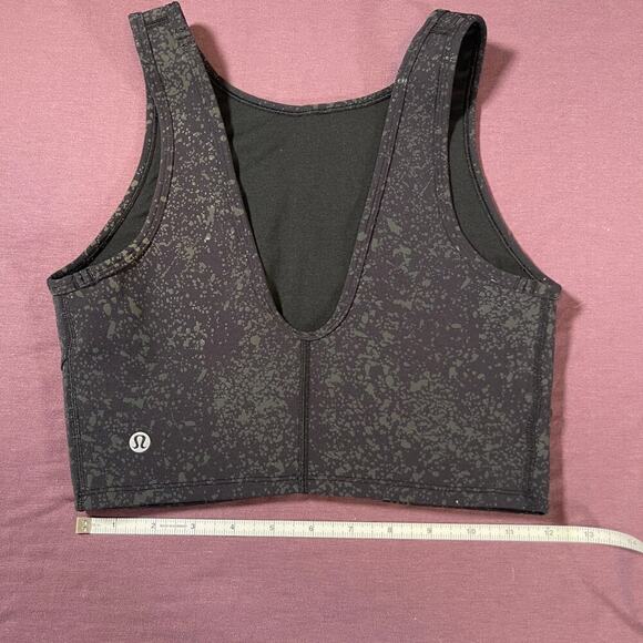 Lululemon Peloton Energetic Edge Cropped Tank Top Black - size 6 - Picture 3 of 7